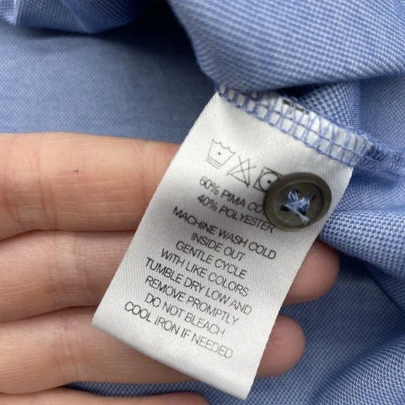 Zachary Prell Polo Men's Blue Stretch‎ Short Sleeve Shirt Size Small - Picture 4 of 5